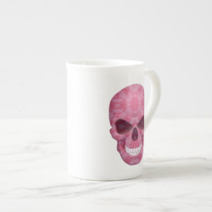 Pink Camouflage Skull Knochen China Tasse