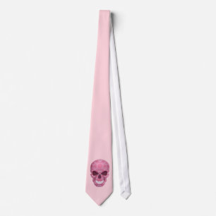 Pink Camouflage Skull Krawatte