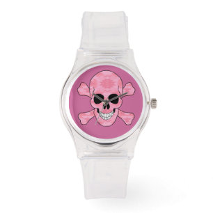 Pink Camouflage Skull und Crossbones beobachten Armbanduhr