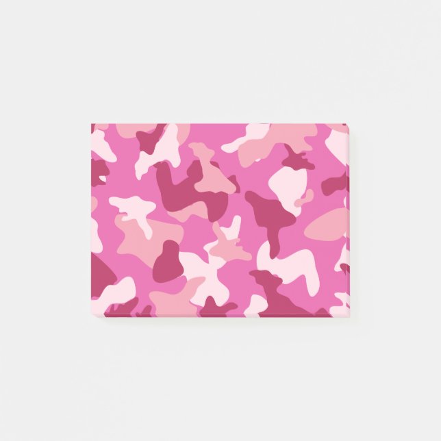Pink-Camouflage-Tarnmuster Post-it Klebezettel (Vorderseite)