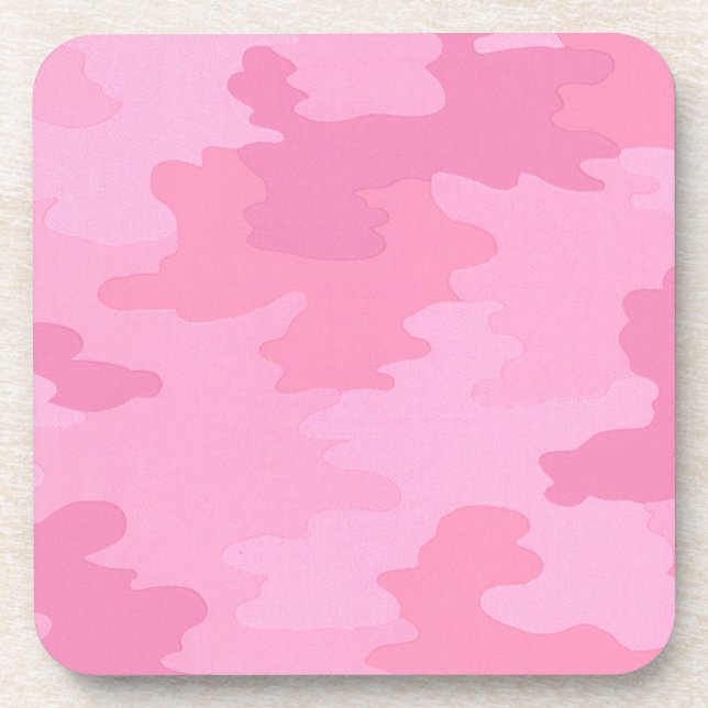 Pink Camouflage Untersetzer (Vorderseite)