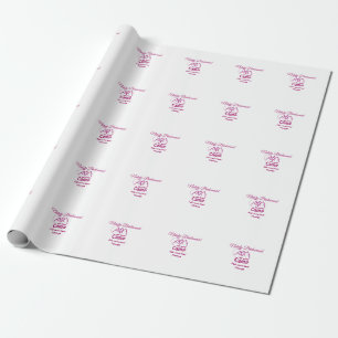 Pink Camp Bridesmaid geben Name Datum Jahr Bachelo Geschenkpapier
