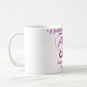 Pink Camp Bridesmaid geben Name Datum Jahr Bachelo Kaffeetasse