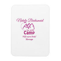 Pink Camp Bridesmaid geben Name Datum Jahr Bachelo