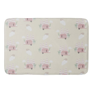 Pink Camper Erdiges Muster Badematte