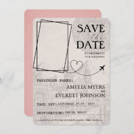 Pink Cancun Pass Save the Date