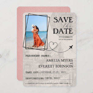 Pink Cancun Pass Save the Date
