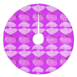 Pink Candy 2 Weihnachtsbaumrock Fleece Weihnachtsbaumdecke