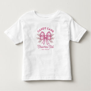 Pink Candy Cane Weihnachtsclub Weihnachten Saison Kleinkind T-shirt
