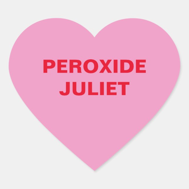 Pink Candy Heart Herz-Aufkleber (Vorderseite)