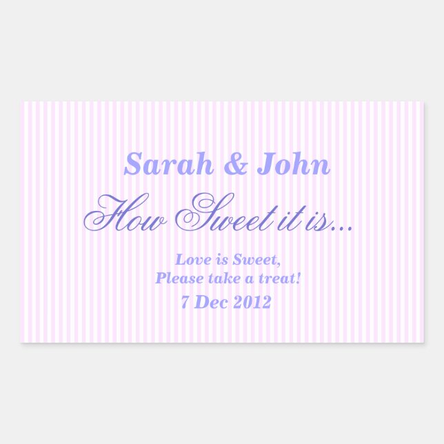 Pink Candy Stripe Wie süß ist es Aufkleber (Vorderseite)