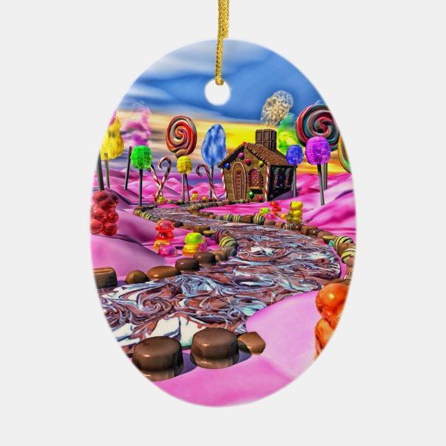 Pink Candyland Keramikornament (Vorne)