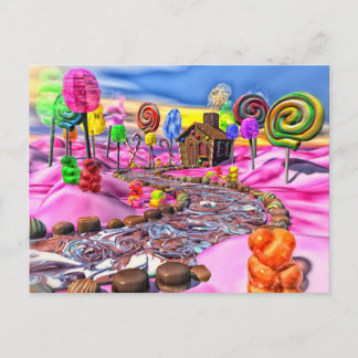 Pink Candyland Postkarte