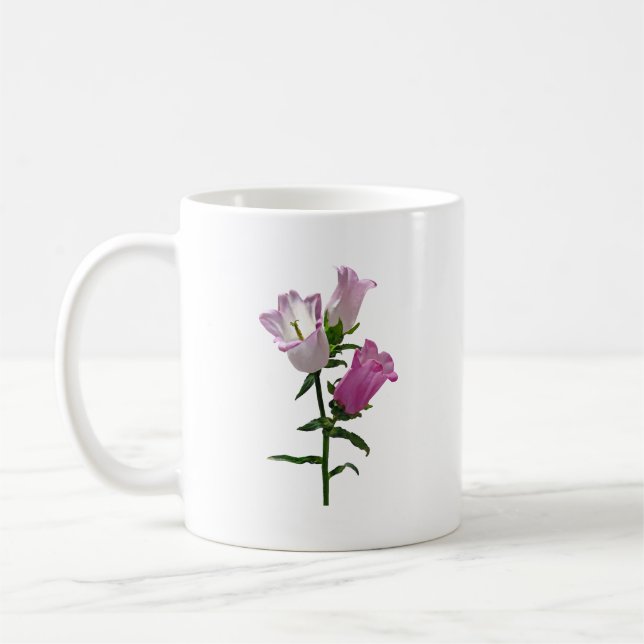 Pink Canterbury Bells Kaffeetasse (Links)