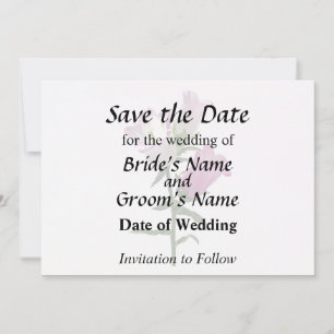 Pink Canterbury Bells Save The Date