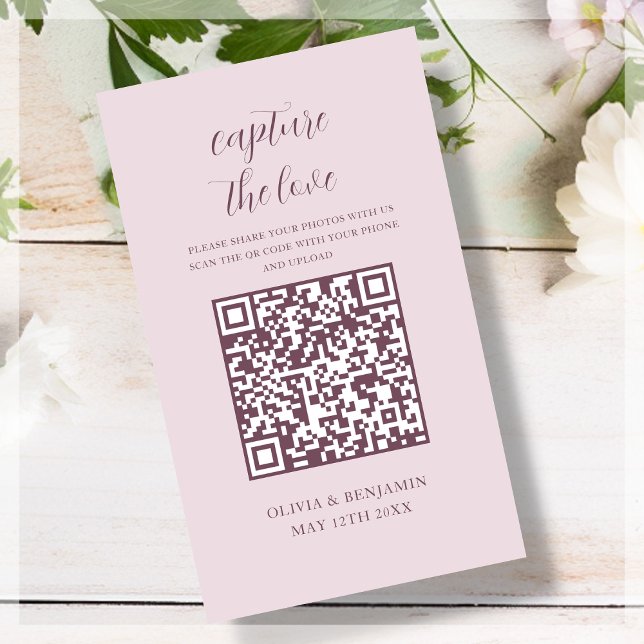 Pink | Capture the Liebe QR Code Begleitkarte (Von Creator hochgeladen)