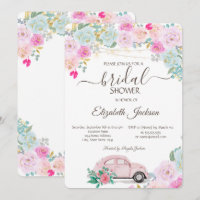 Pink Car Lights Chic Rose Brautparty