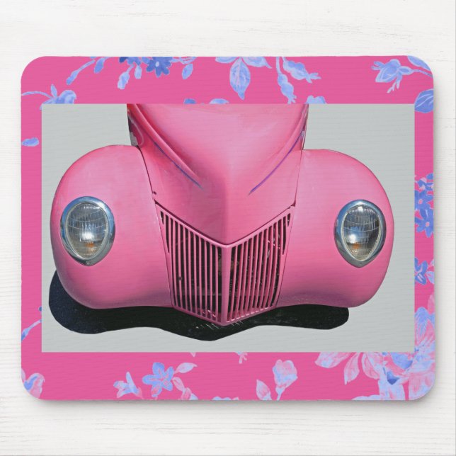 Pink Car Mouse Pad Mousepad (Vorne)