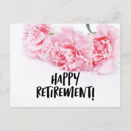 Pink Carnation Blume Happy Retirement  Postkarte