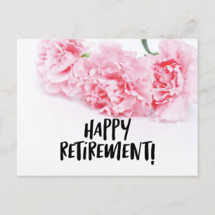 Pink Carnation Blume Happy Retirement  Postkarte