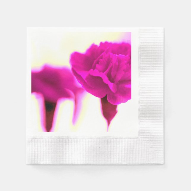 Pink Carnation Paper Napkin Serviette (Vorderseite)