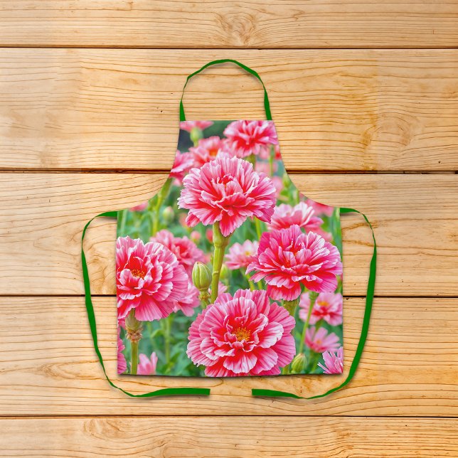 Pink Carnations Apron Schürze (Apron with pink carnations)