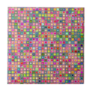 Pink 'Carnings' Texturierte Mosaikfliesen Muster Fliese