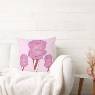 Pink Carnival Cotton Candy Floss Spun Zucker Feins Kissen