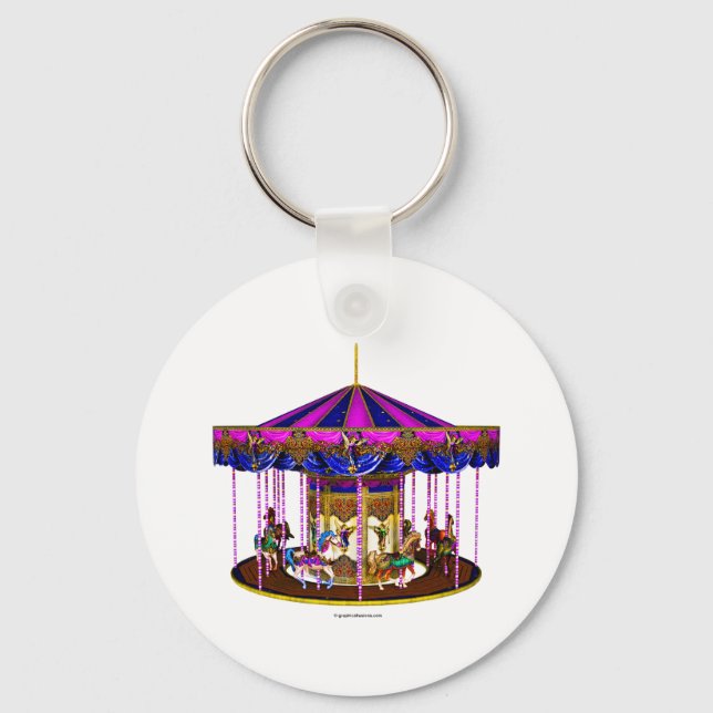 Pink Carousel Schlüsselanhänger (Vorderseite)