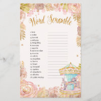 Pink Carousel World Scramble Baby Showspiel