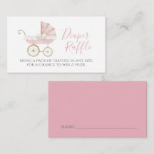 Pink Carriage Diaper Raffekarte