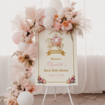 Pink Carriage Princess Baby Dusche Empfang