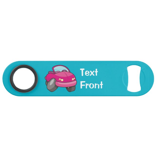 Pink Cartoon Autospeed Flaschenöffner (Vorderseite (Horizontal))