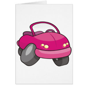 Pink Cartoon Car