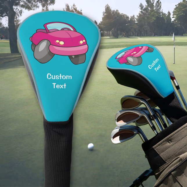 Pink Cartoon Car Golf Headcover (Von Creator hochgeladen)