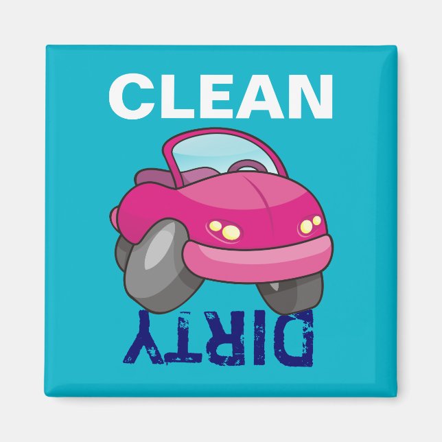 Pink Cartoon Car Magnet (Vorne)