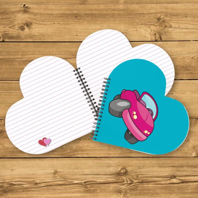 Pink Cartoon Car Notizbuch (Von Creator hochgeladen)