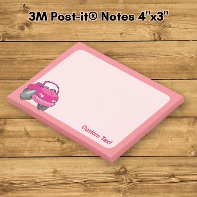 Pink Cartoon Car Post-it Klebezettel (Von Creator hochgeladen)