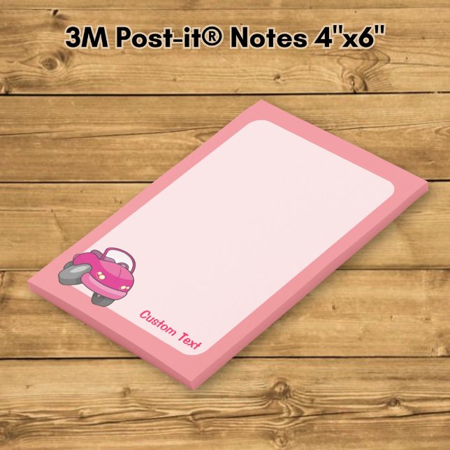 Pink Cartoon Car Post-it Klebezettel (Von Creator hochgeladen)