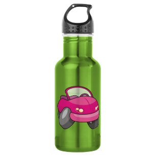 Pink Cartoon Car Trinkflasche