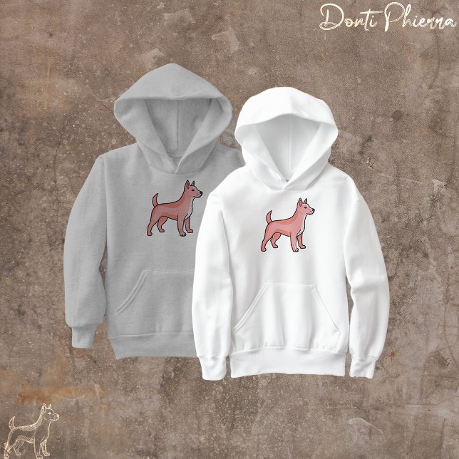 Pink Cartoon Dog Hoodie (Von Creator hochgeladen)