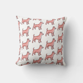 Pink Cartoon Dog Kissen