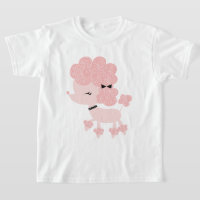 Pink Cartoon French Poodle