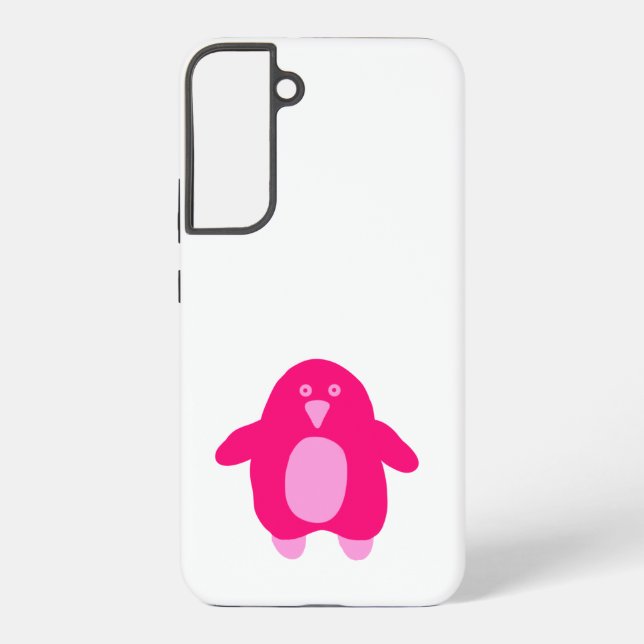 Pink Cartoon Pinguin Samsung Galaxy Hülle (Rückseite)