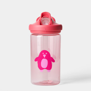 Pink Cartoon Pinguin Trinkflasche