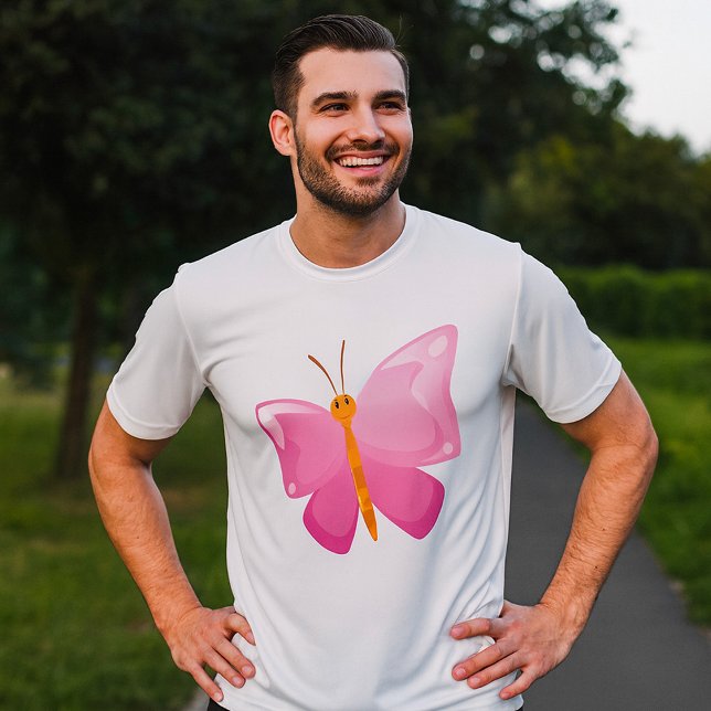 Pink-Cartoon-Schmetterling T-Shirt (Von Creator hochgeladen)