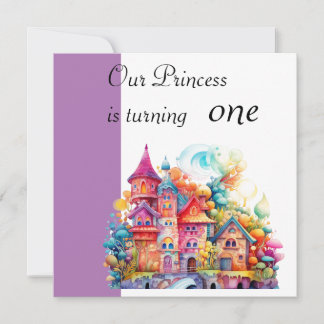 Pink Castle Custom Age Einladung