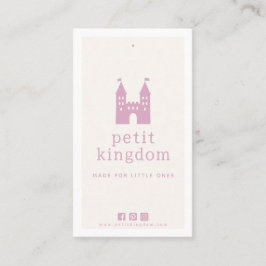 Pink Castle Pre-Made Logo Kids Clothing Hang Tag