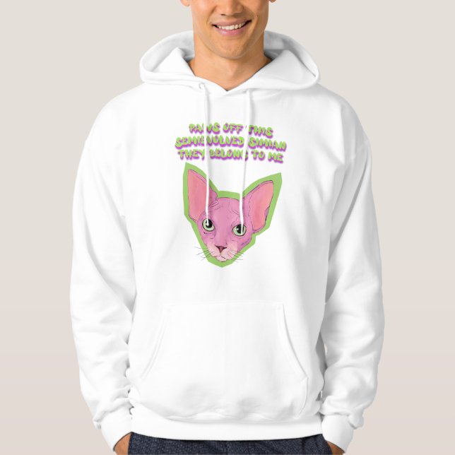 Pink Cat Attitude  Hoodie (Vorderseite)