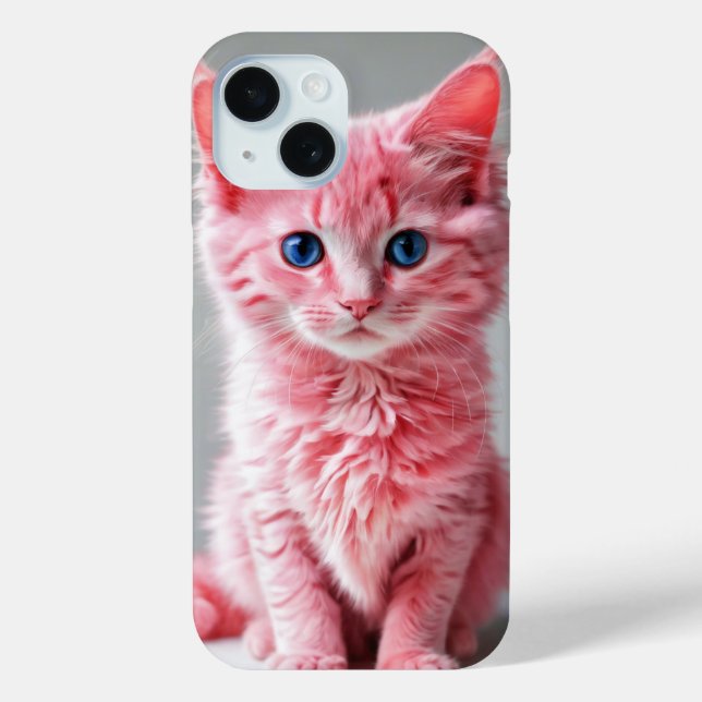 Pink Cat Foto Portrait Case-Mate iPhone Hülle (Rückseite)